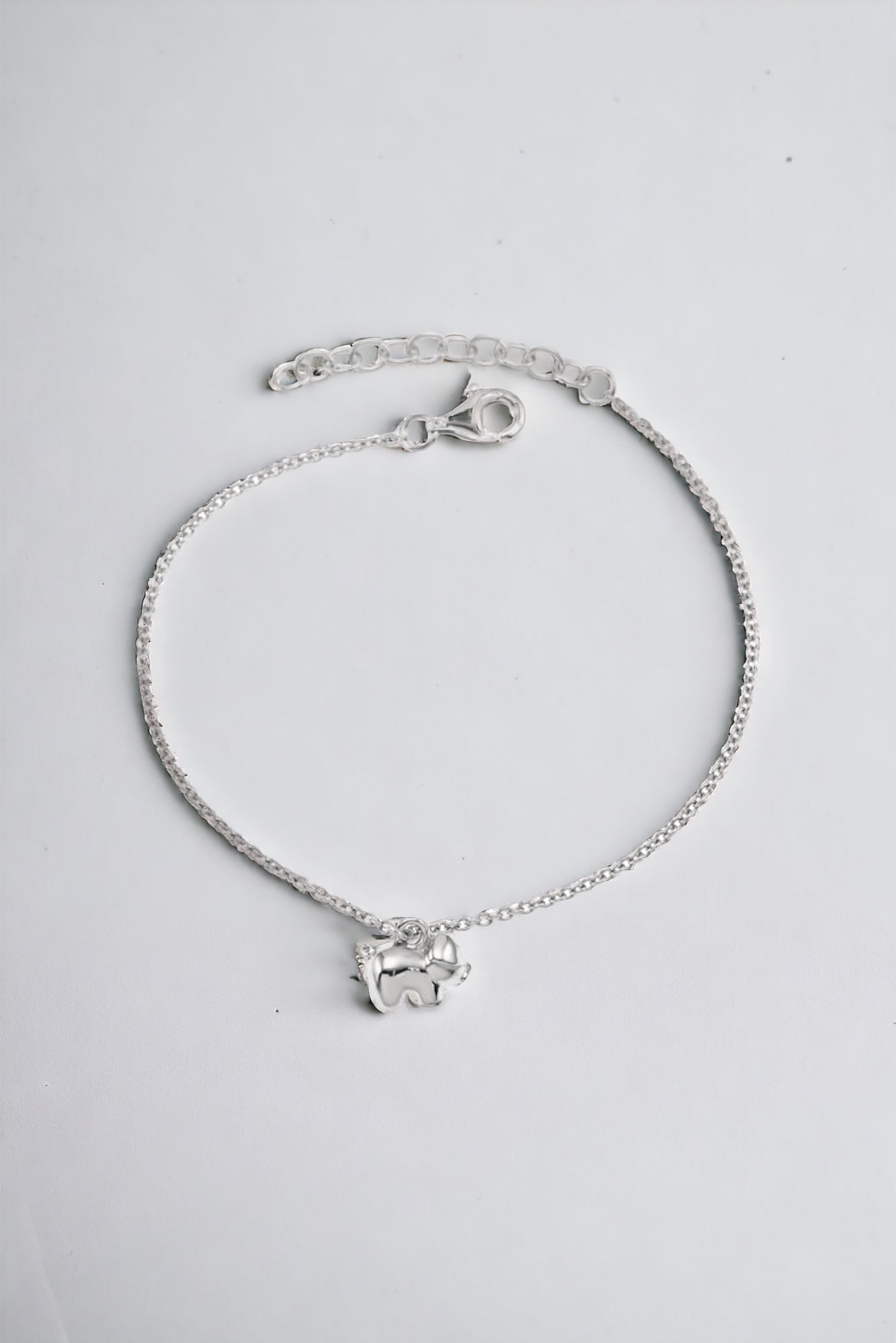 Bracelet chaine cochon Argent - Taille adulte