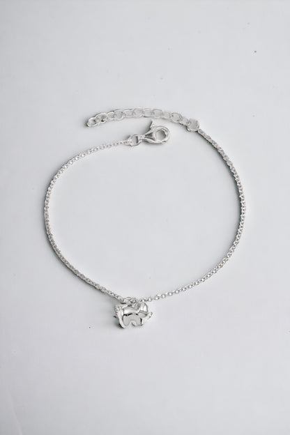 Bracelet chaine cochon Argent - Taille adulte