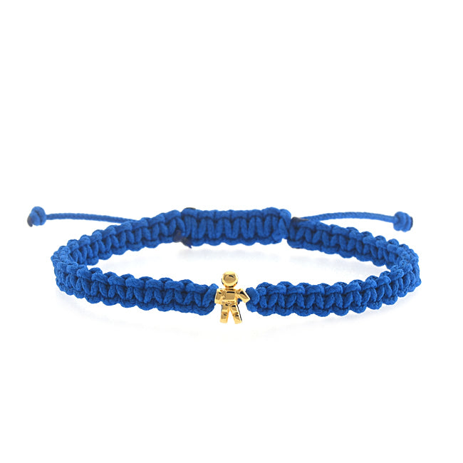 Bracelet fil tissage macramé Mini Loulou Boy Gold