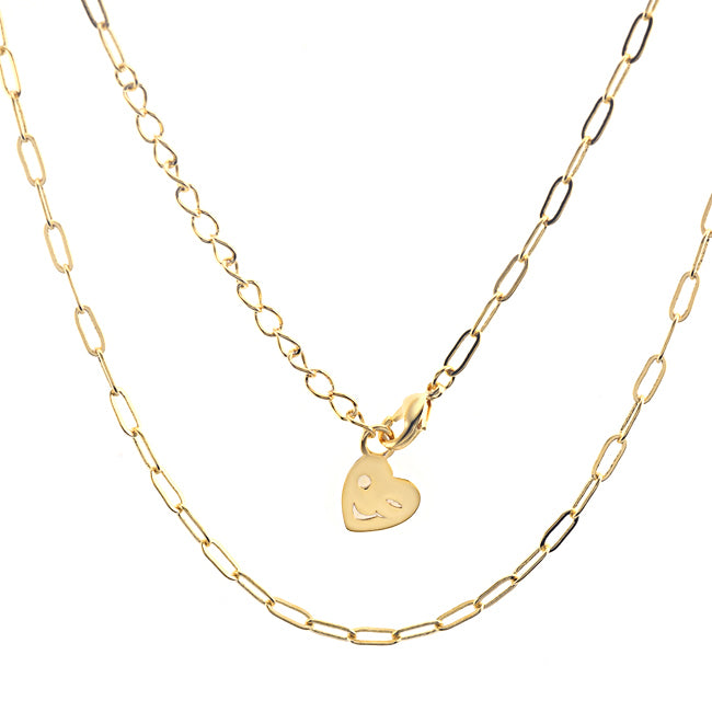 Collier Coeur clin d'oeil Gold