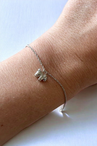 Bracelet chaine cochon Argent - Taille adulte