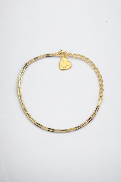 Bracelet Coeur clin d'oeil Gold